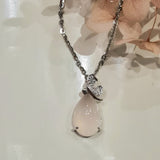 Butterfly with Rose Quartz Pendant