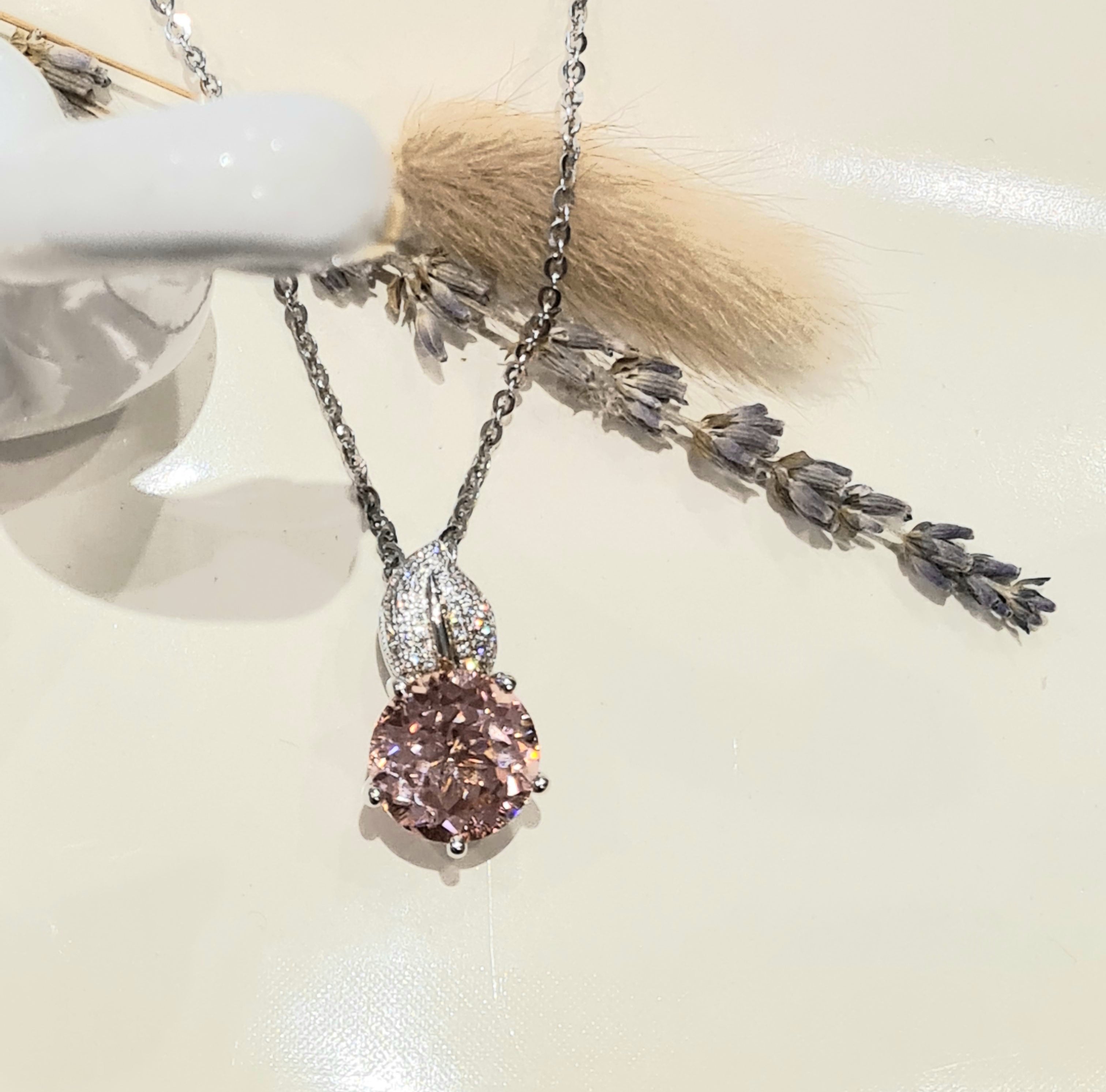 Rose Pink Morganite Pendant