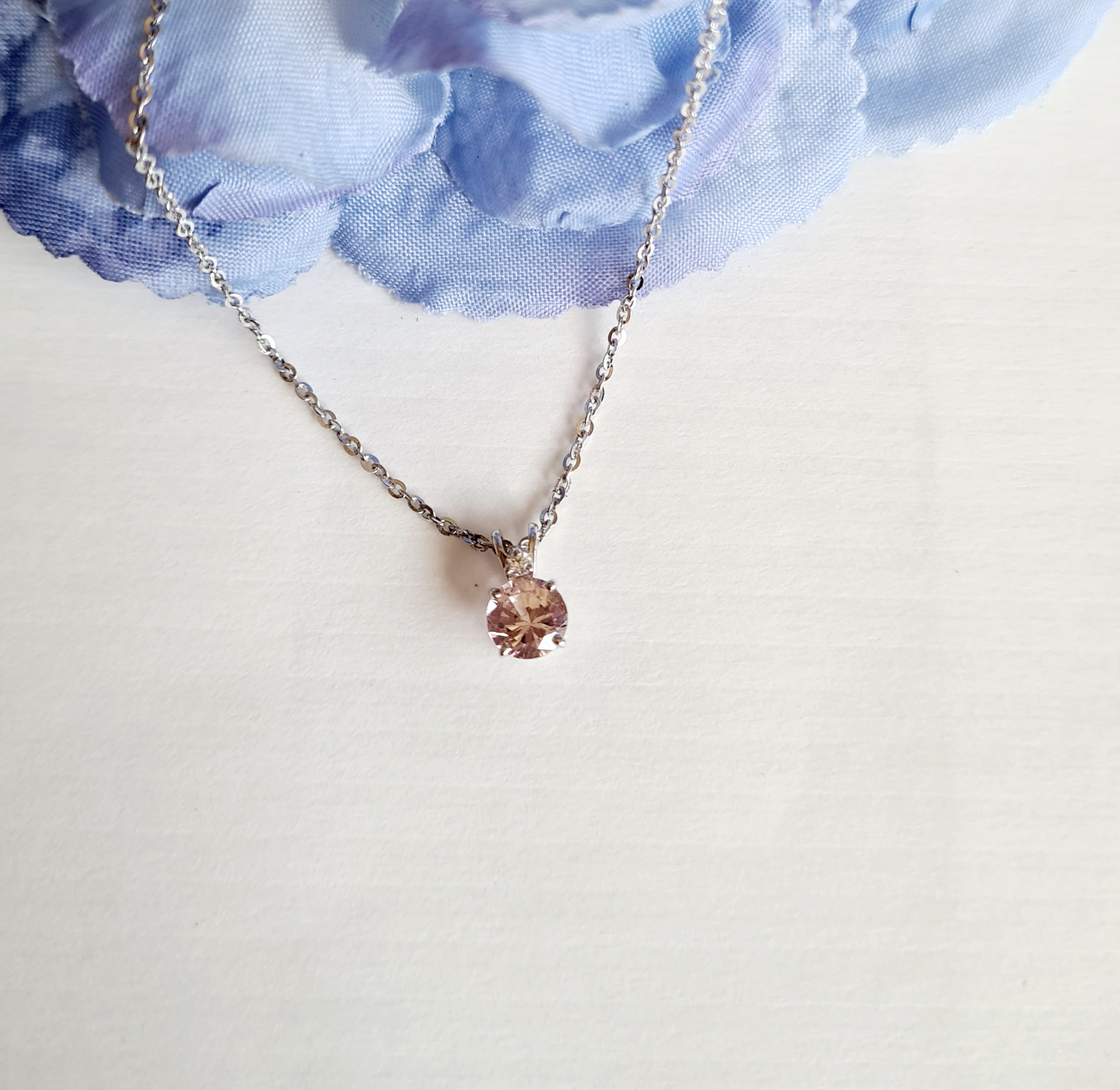 Dainty Morganite Necklace