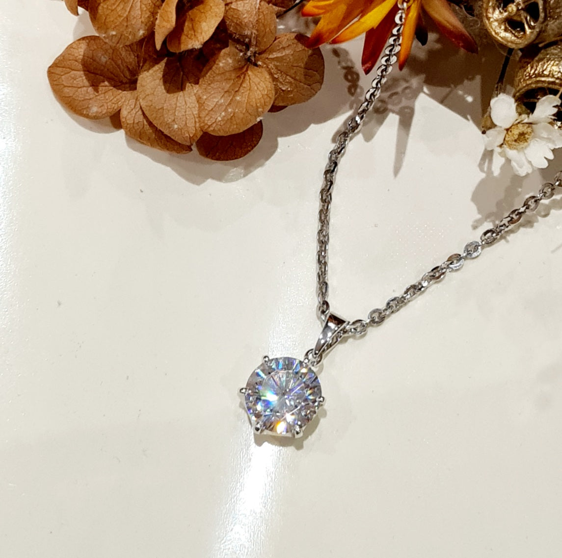 3.00 cts Sparkling Solitaire Pendant