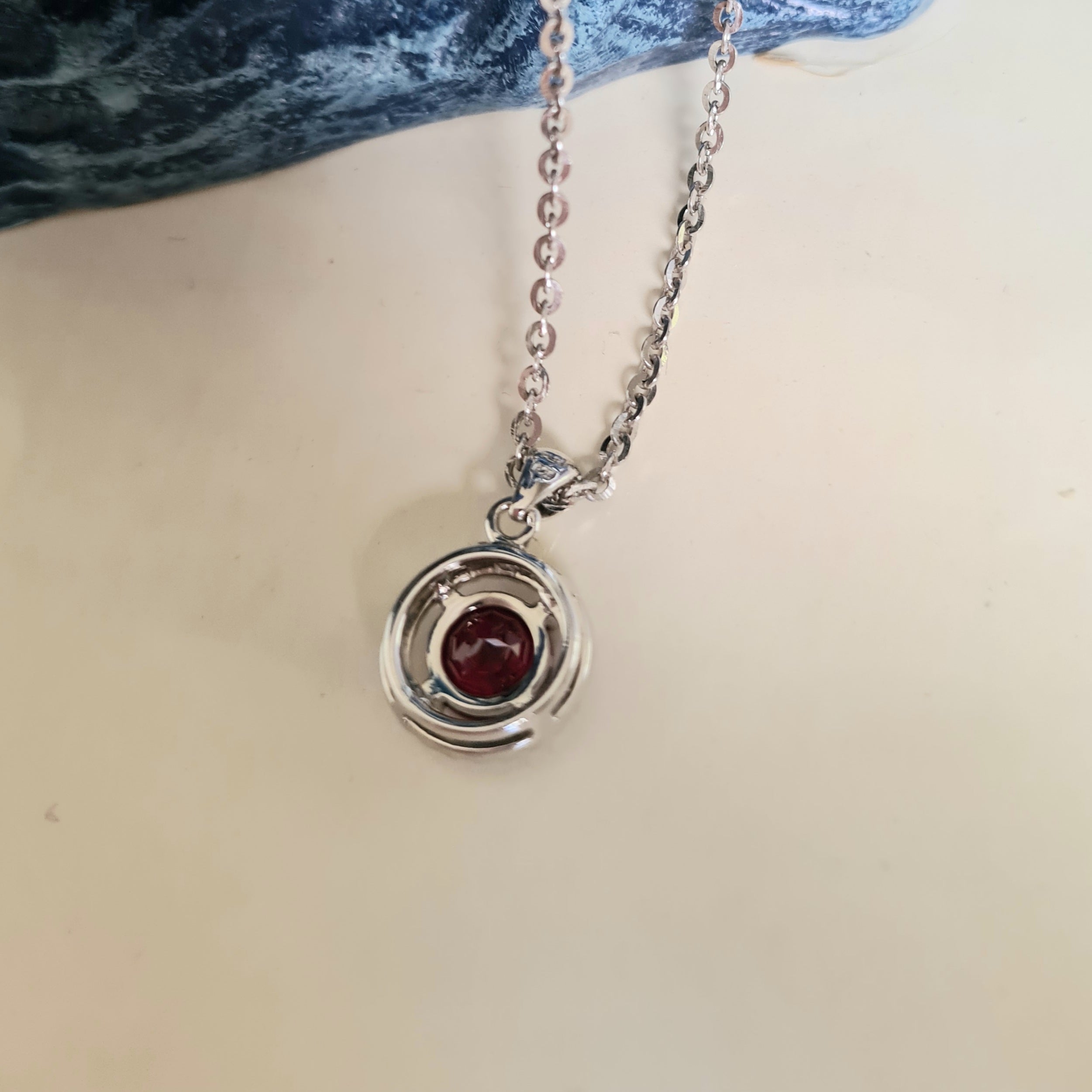 Halo Ruby Pendant