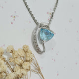 Trigonal Blue Topaz Pendant