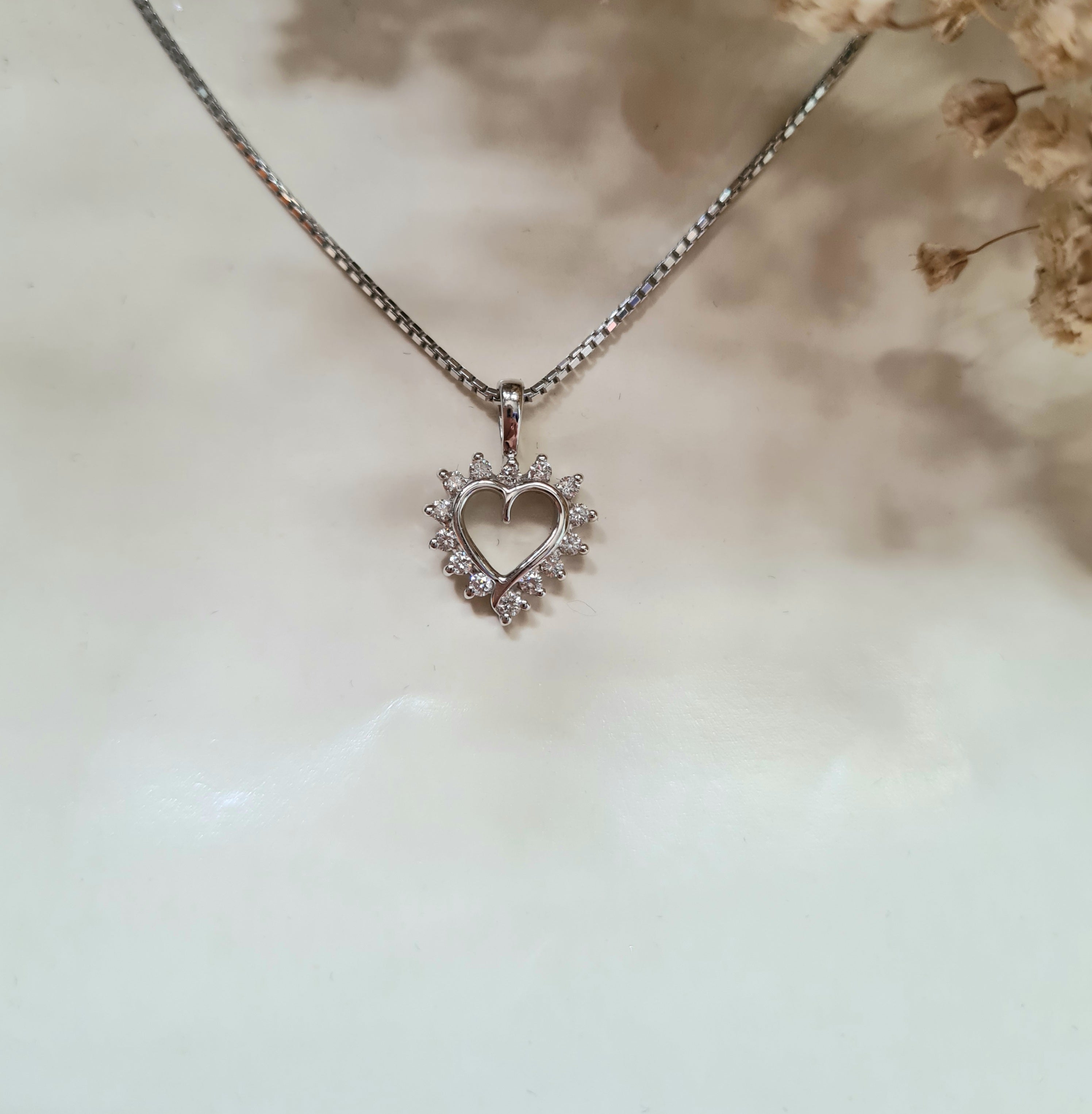 Lovely Heart Shape Diamond Pendant