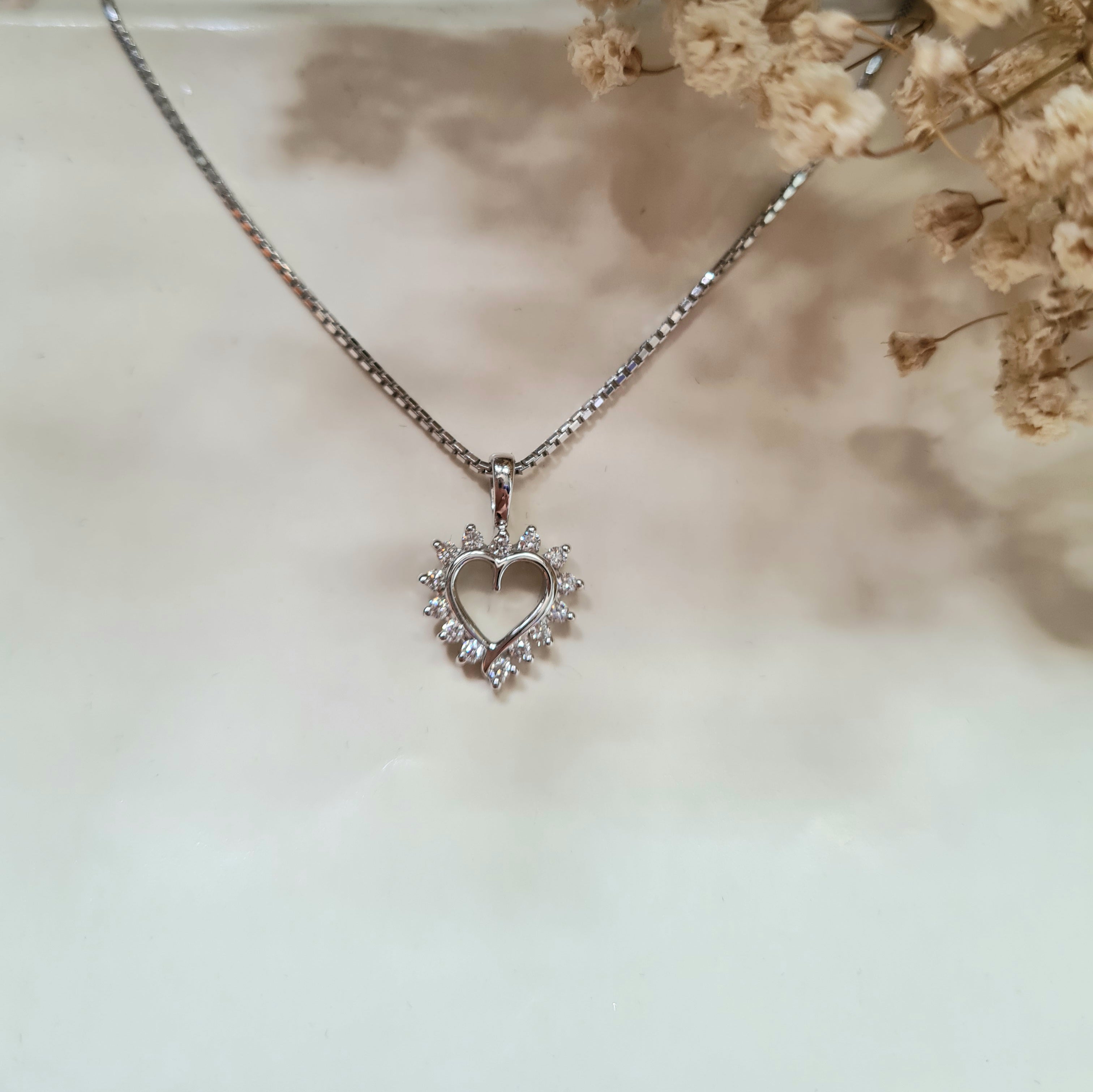 Lovely Heart Shape Diamond Pendant