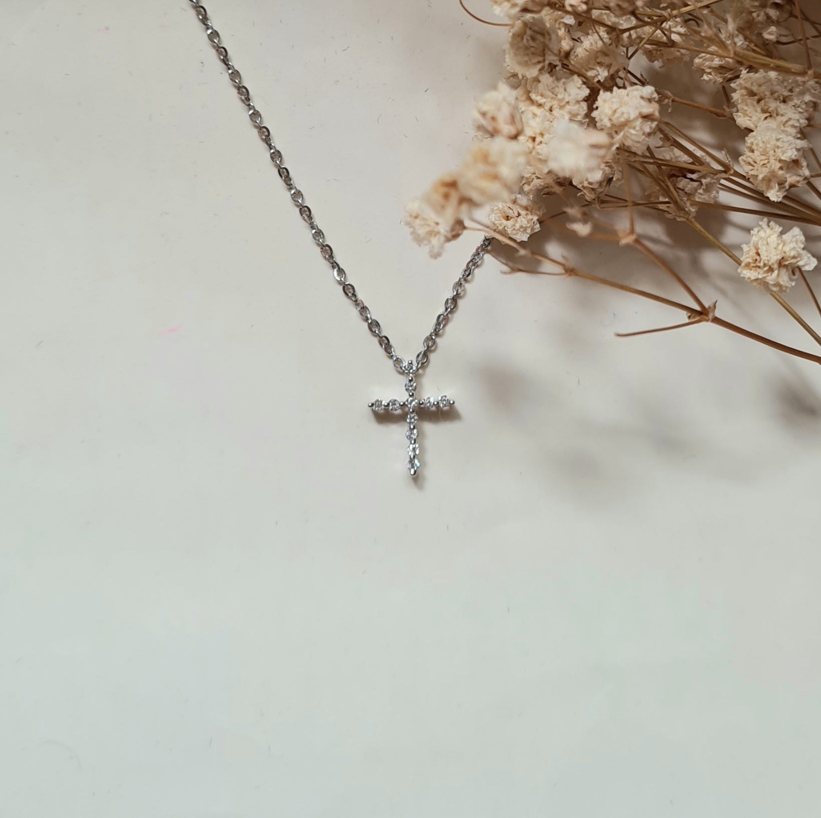 Dainty Diamond Cross Pendant