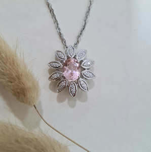 Sunflower Morganite Pendant