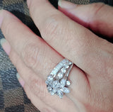 Floral Peranakan Diamond Simulants Ring