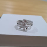 Floral Peranakan Diamond Simulants Ring