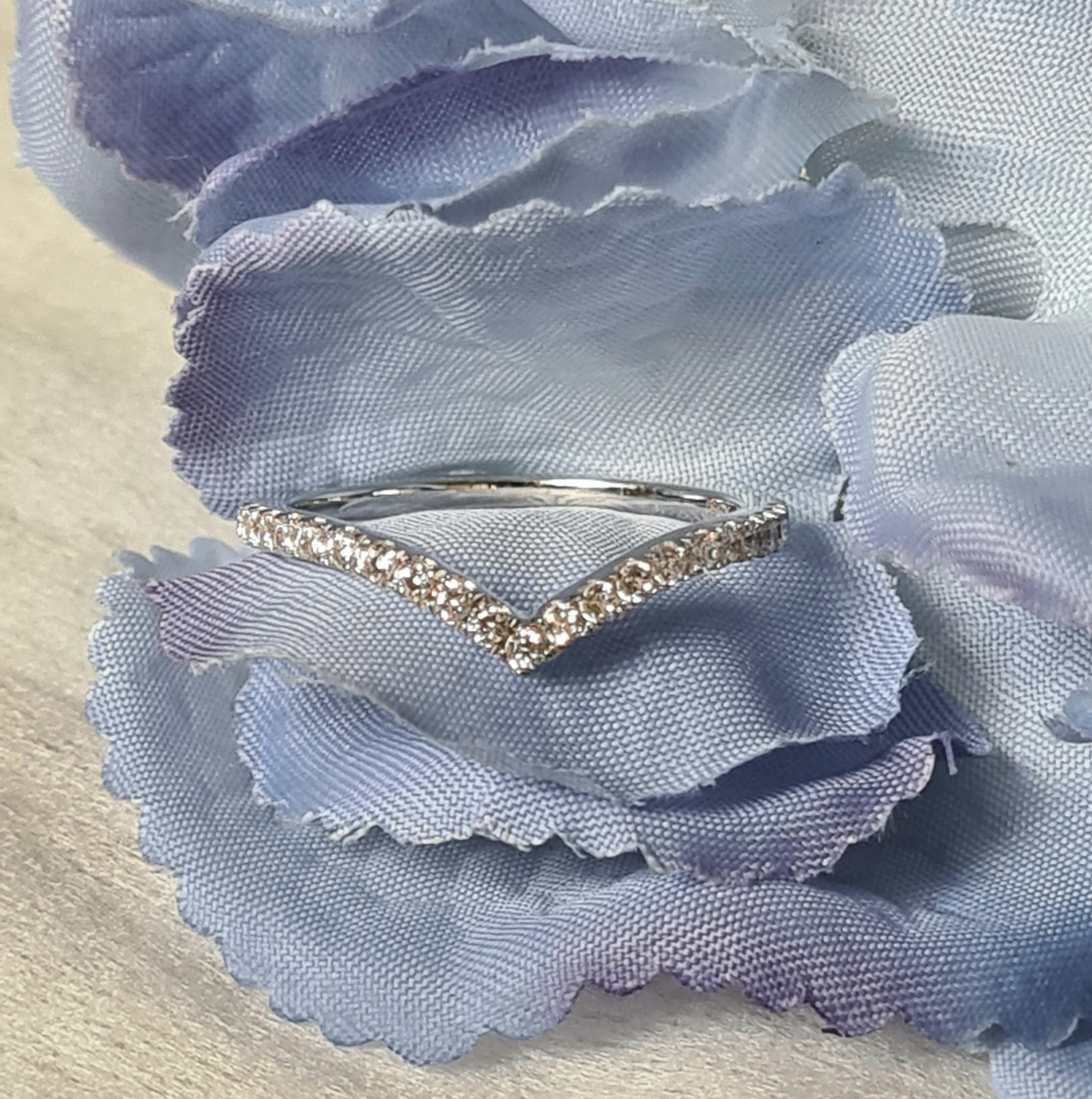 Eternity Stackable  V. Simulated Diamond Dainty Ring