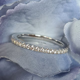 Stackable Thin Eternity Simulated Diamond Ring