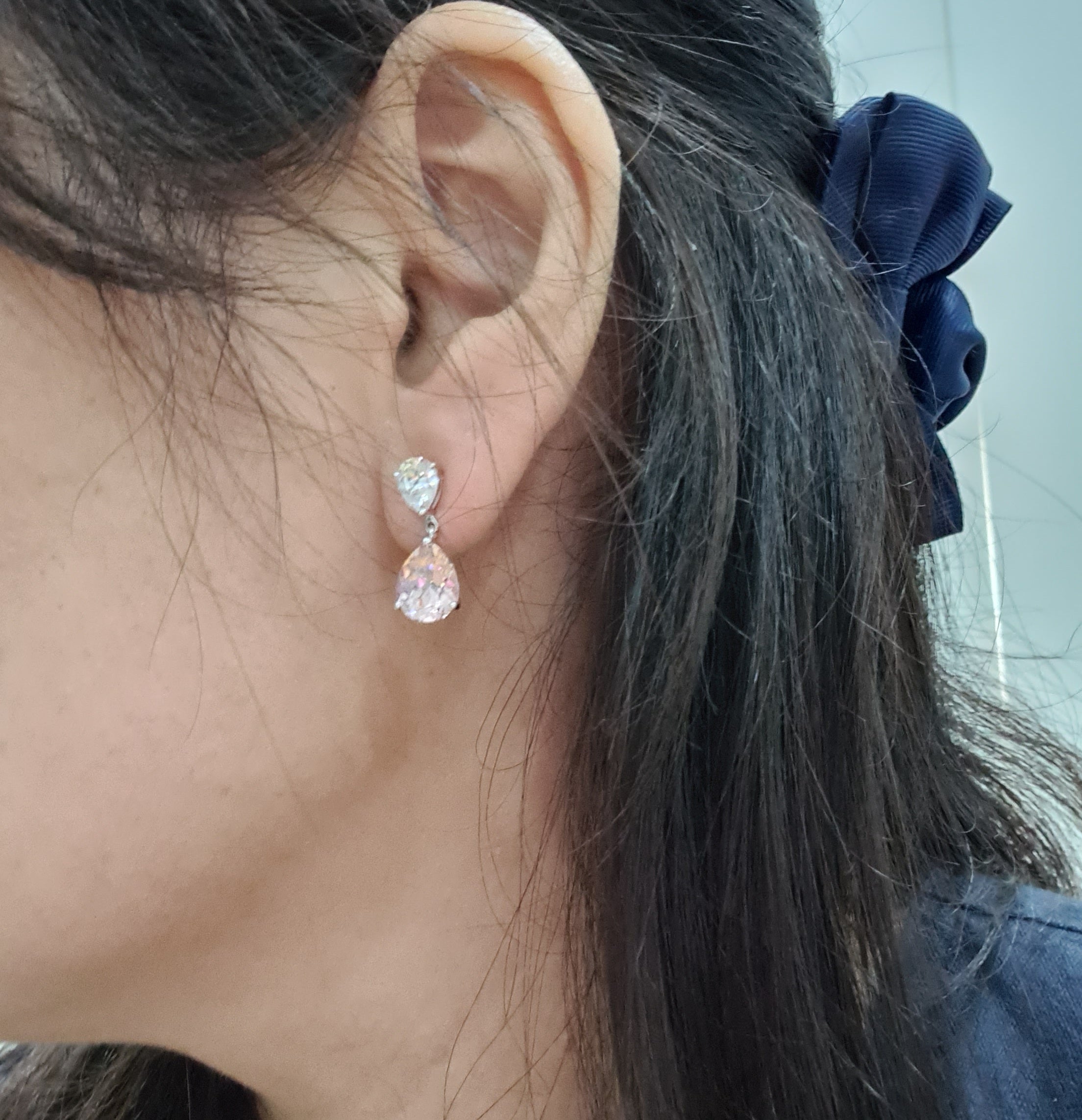 Morganite Dangling Earrings