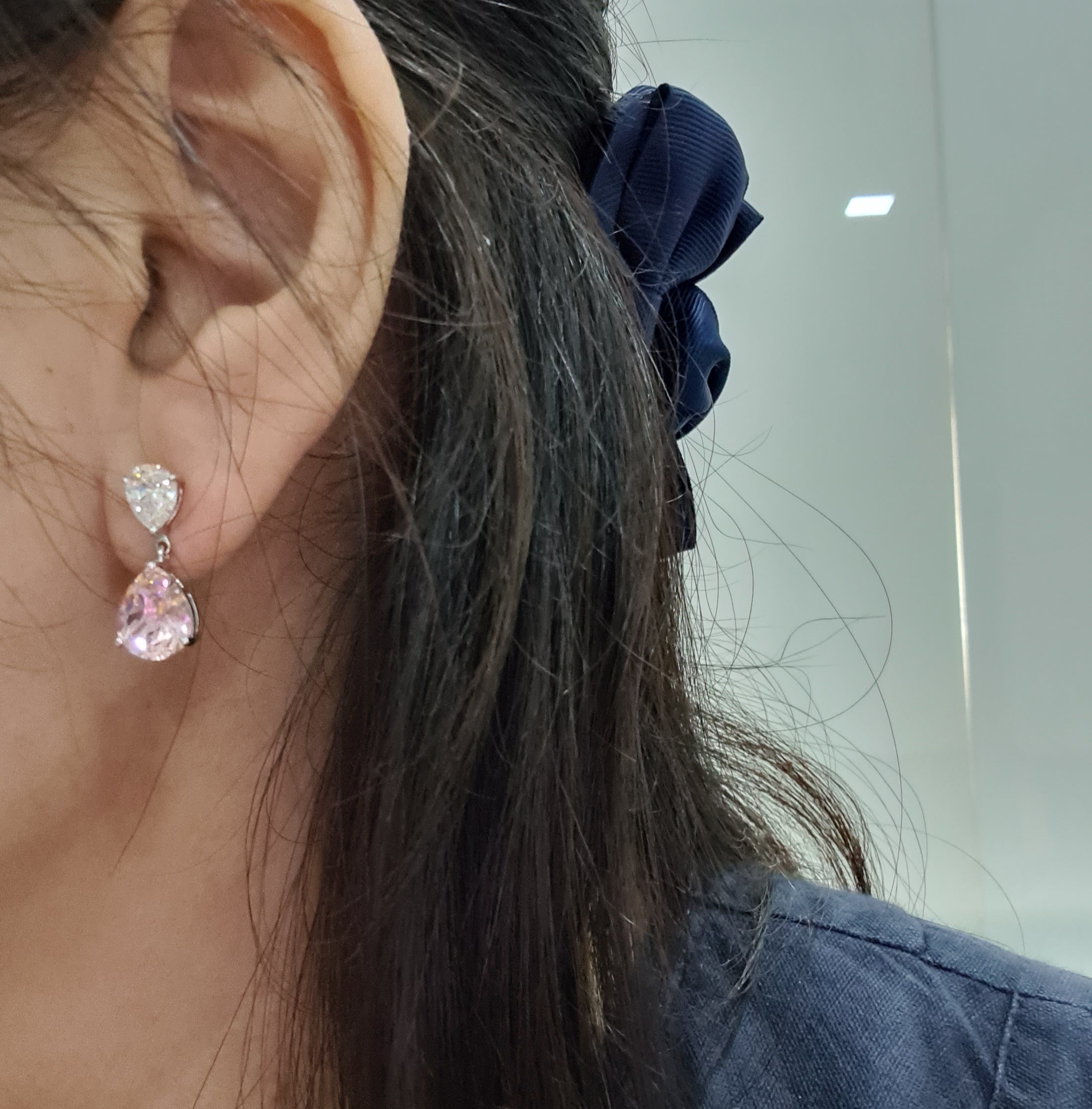 Morganite Dangling Earrings