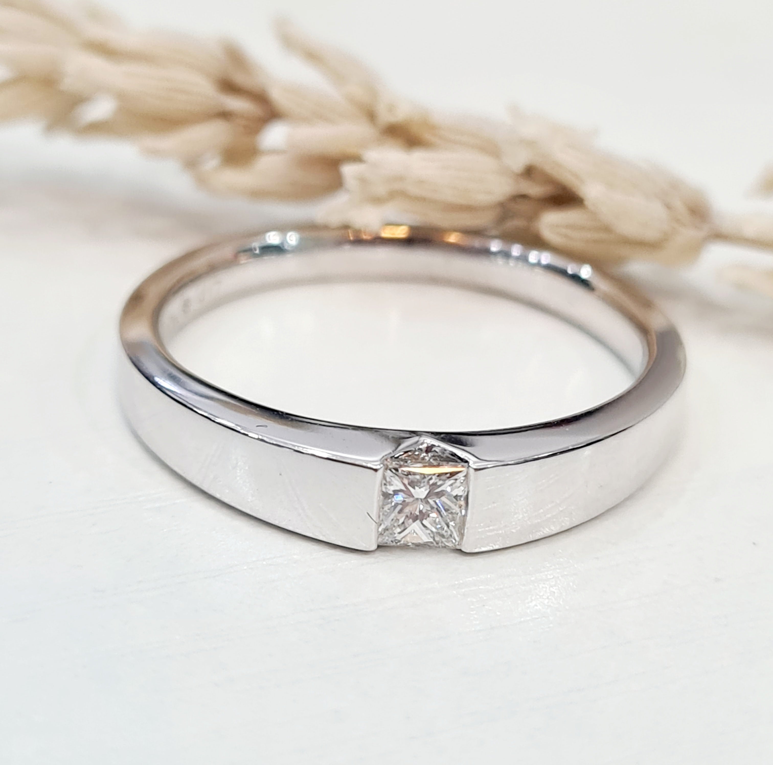 Square Diamond Wedding Band