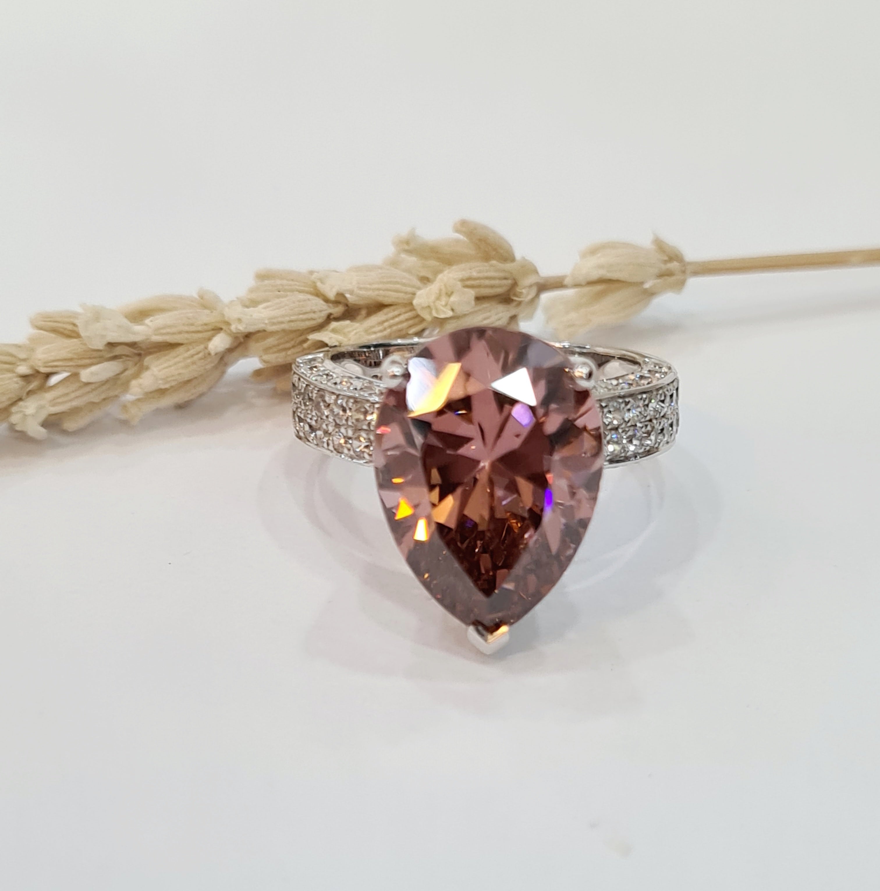 Intricate Rose Pink Tourmaline Ring
