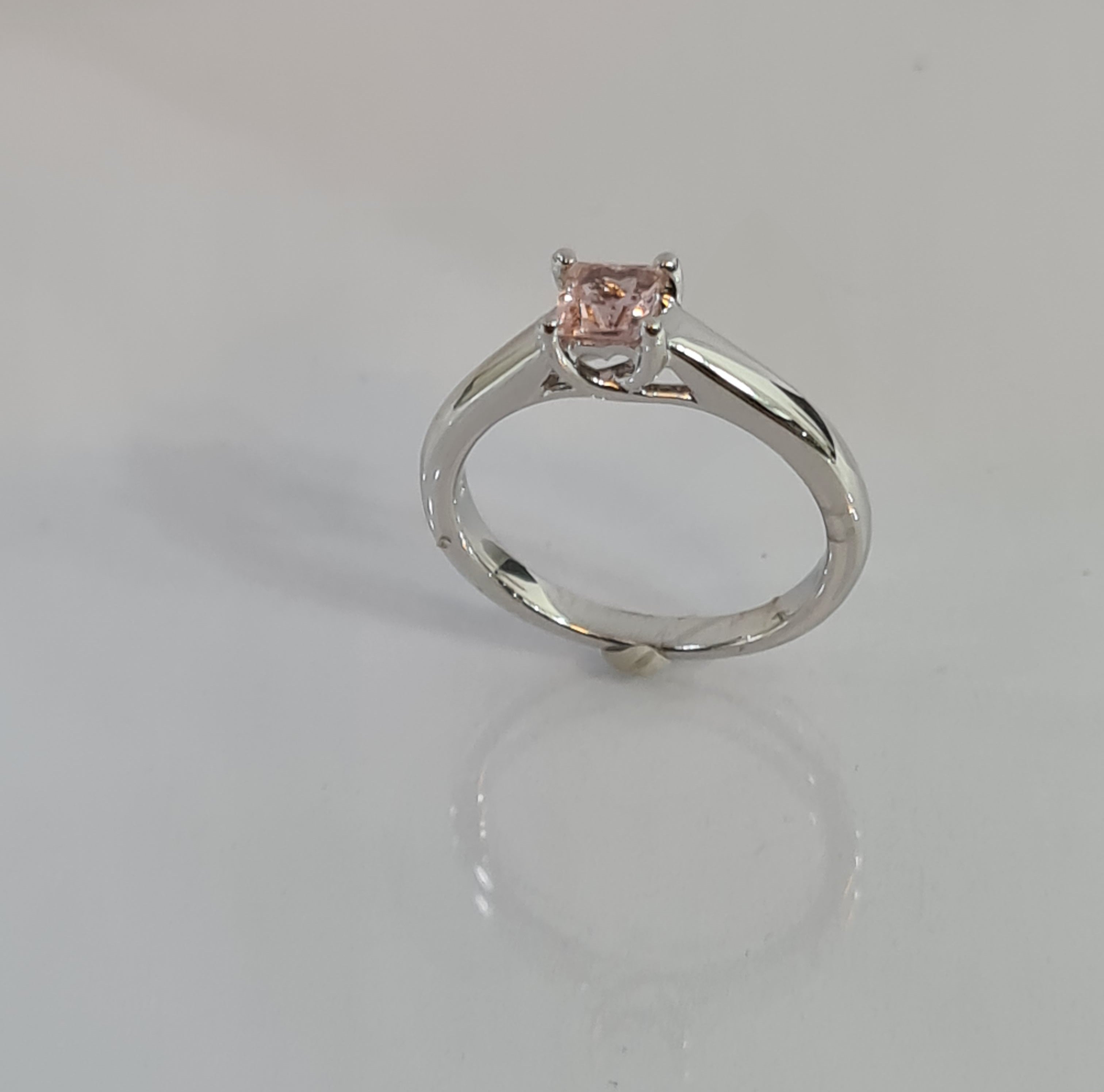 Lovely Pink Morganite Solitaire Ring