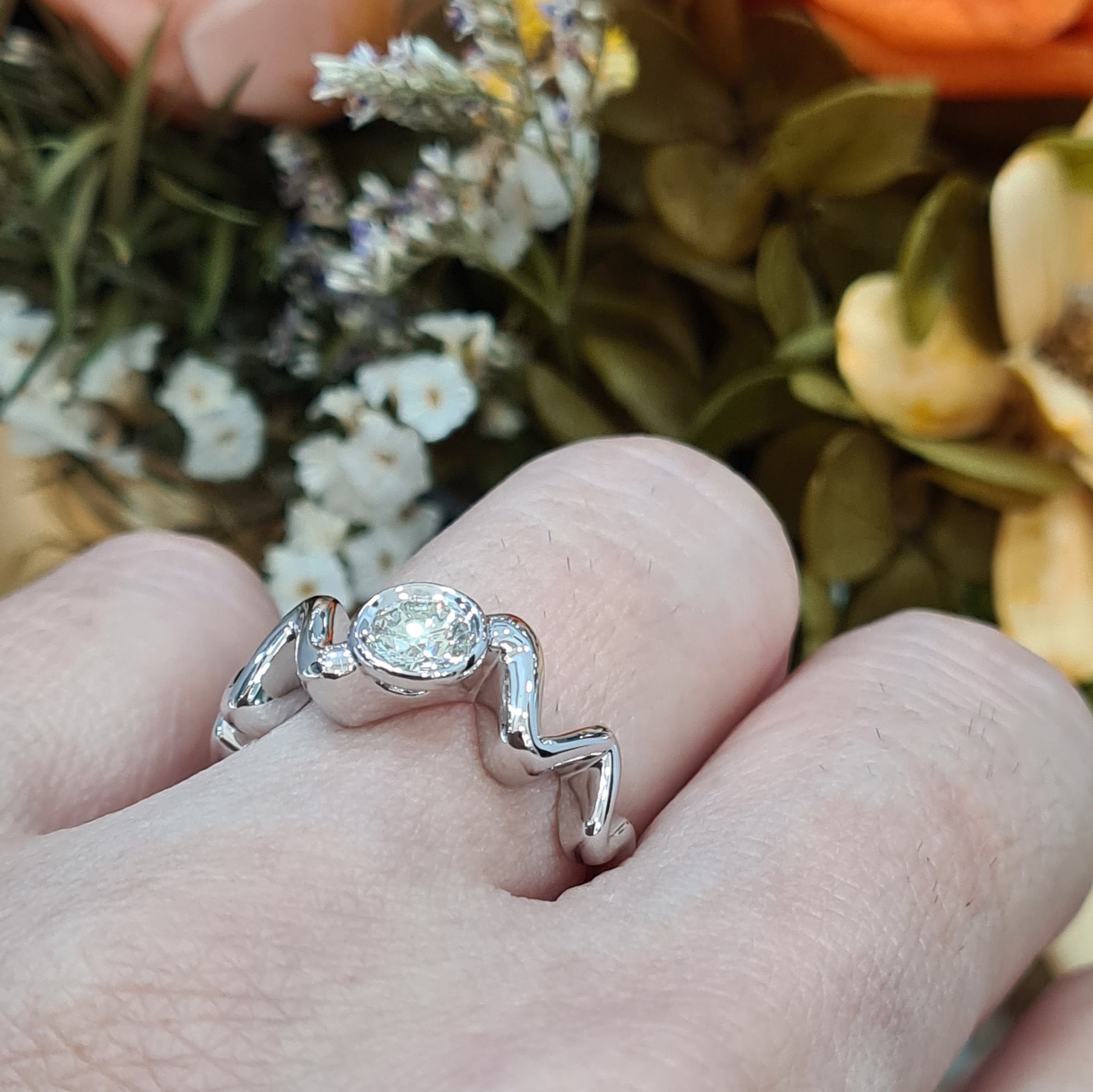 Unique Bezel Engagement Ring