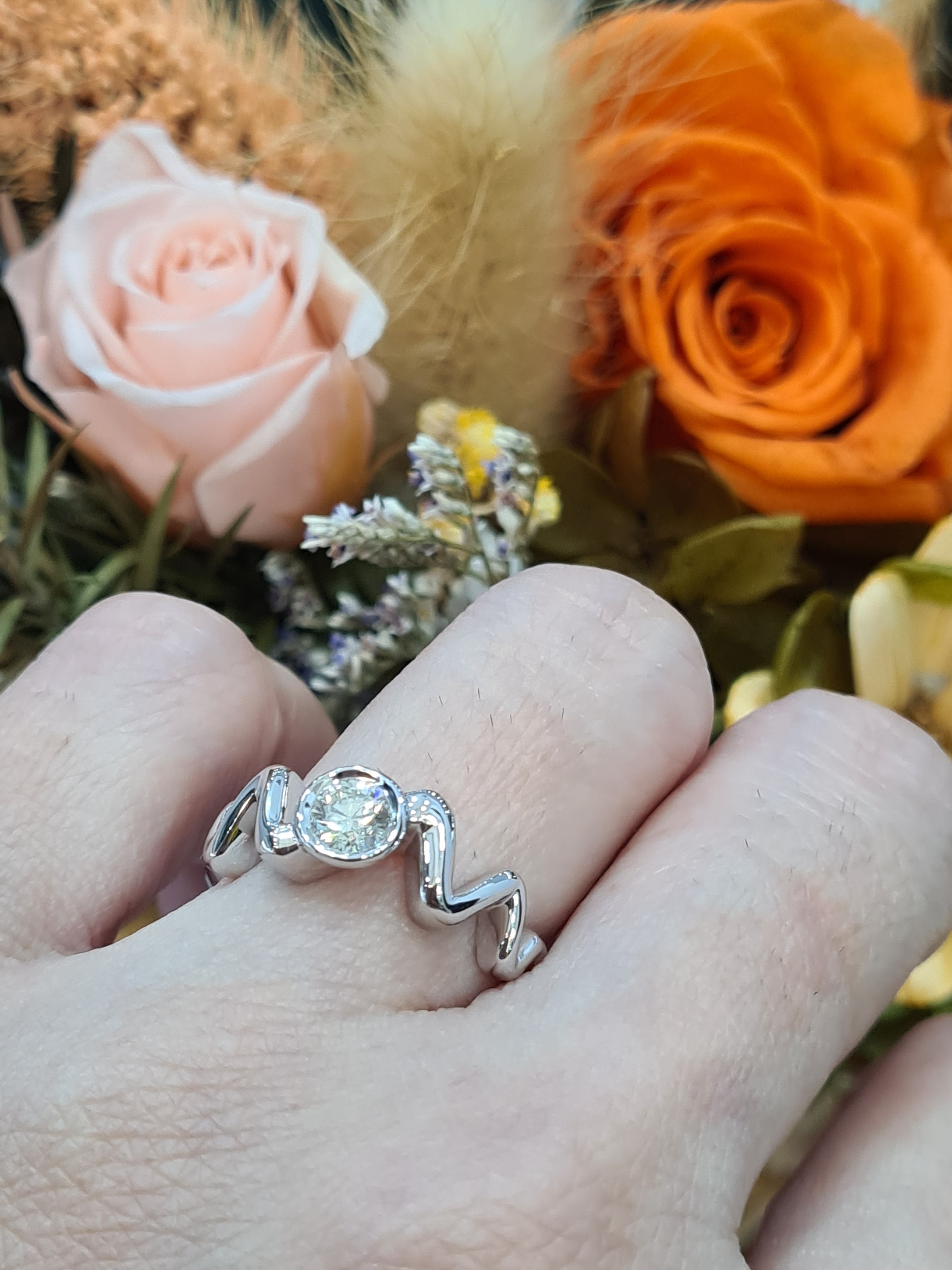 Unique Bezel Engagement Ring