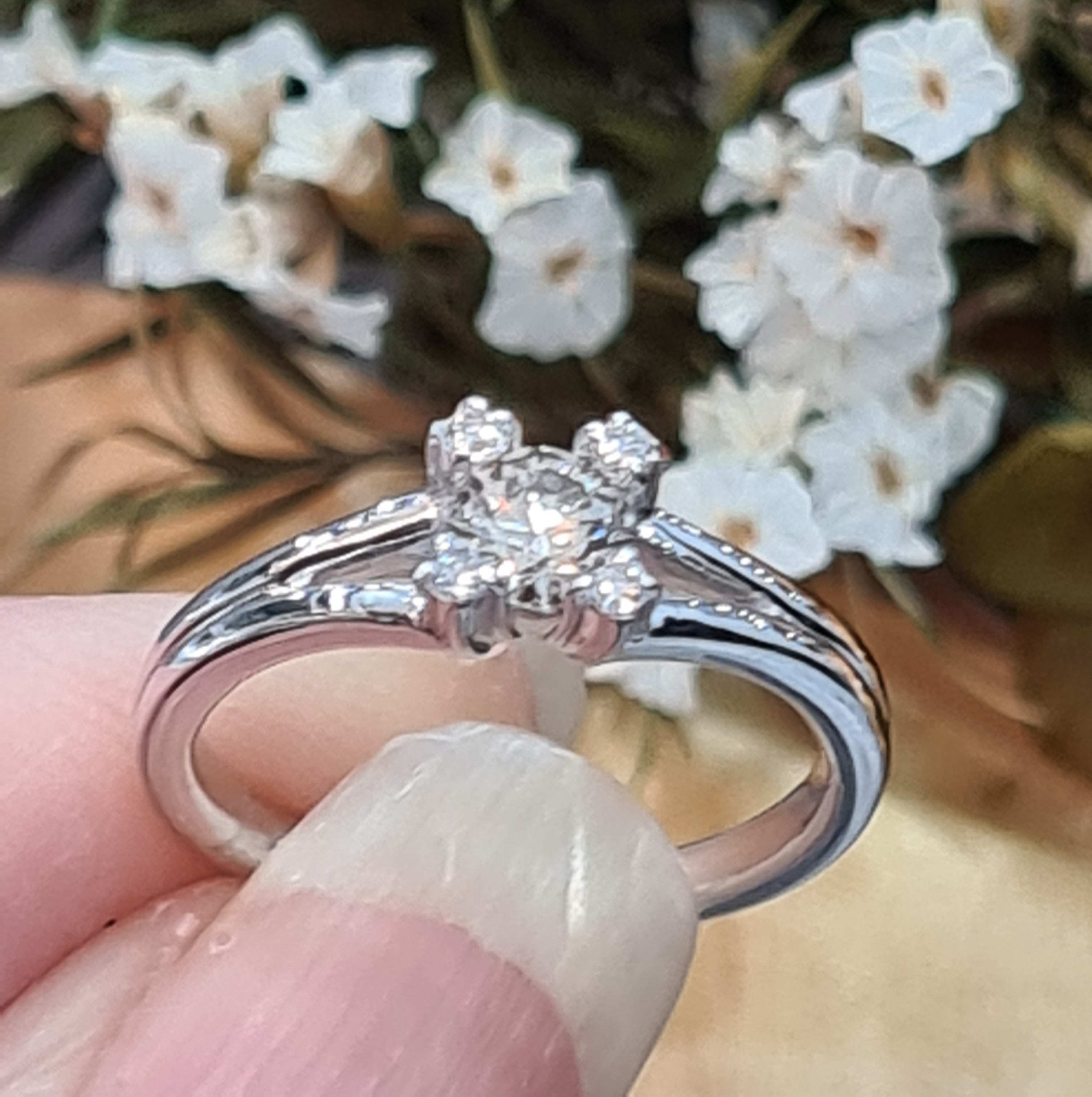 Petite Four Prongs Diamond Solitaire Engagement RingsDiamond Engagement Ring
