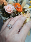Modern Vines Four Prong Pave Diamond Ring
