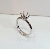 Classic Solitaire Platinum Engagement Ring Setting