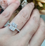 Radiant cut Engagement Ring