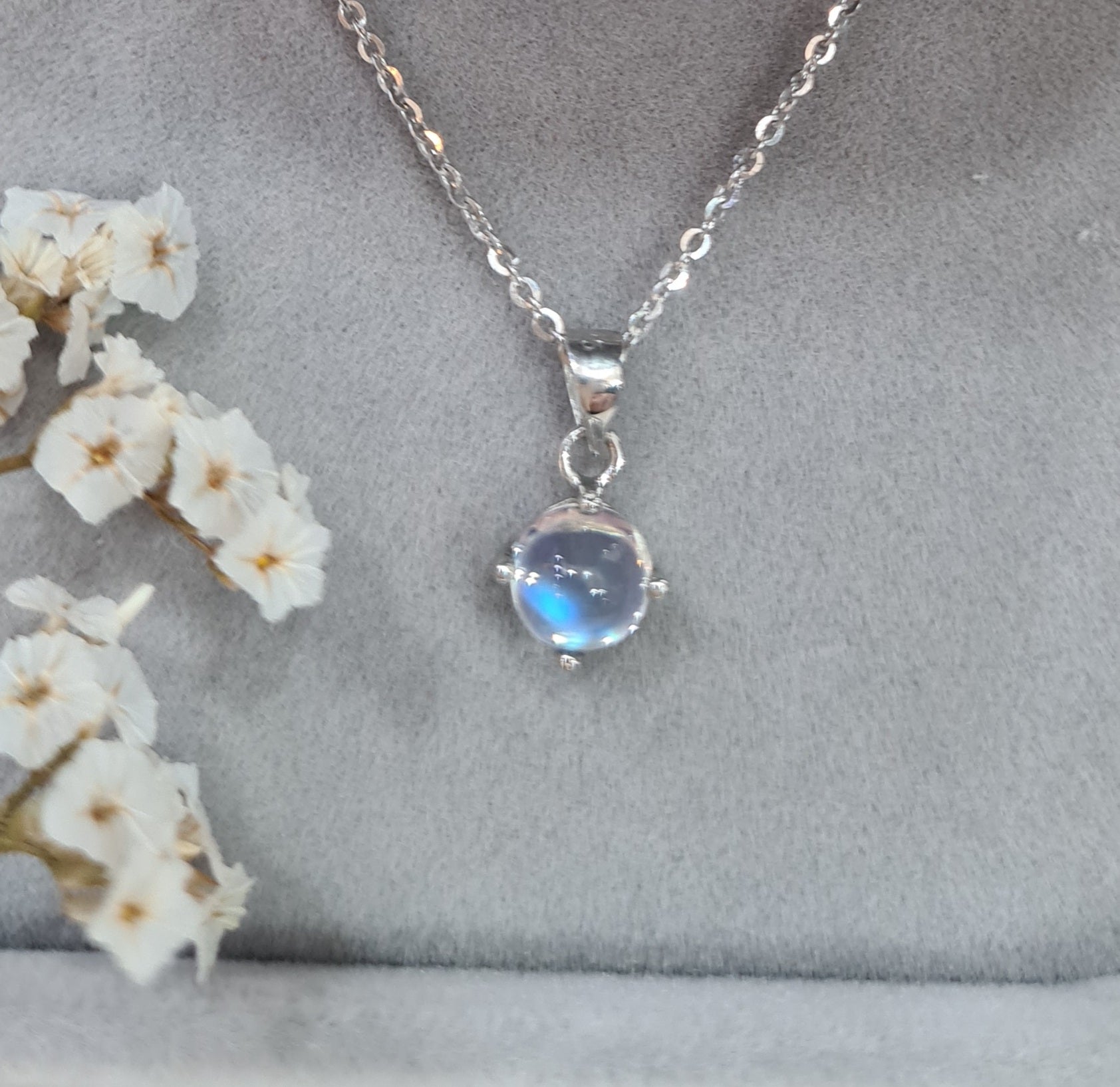 Solitaire Moonstone Pendant