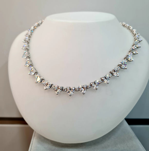 Heart shape Tennis Scintilli Necklace