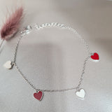 Enamel Heart shape Bracelet