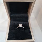 Classic Six Prongs Platinum Engagement Ring