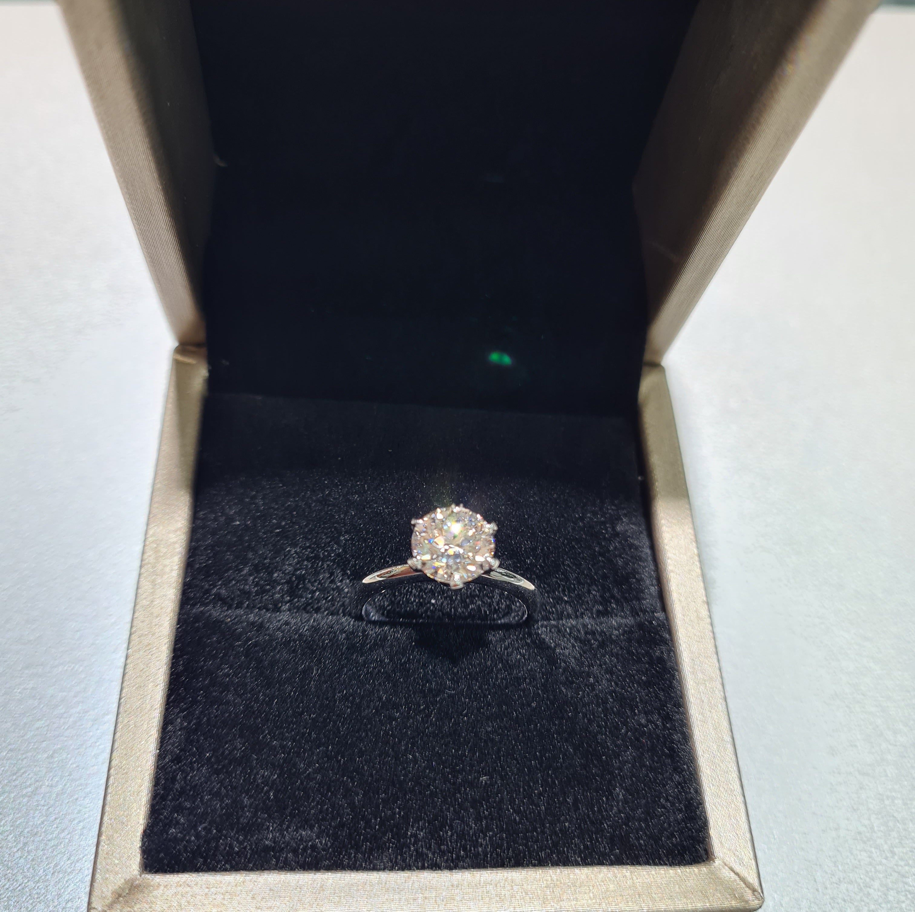 Classic Six Prongs Platinum Engagement Ring