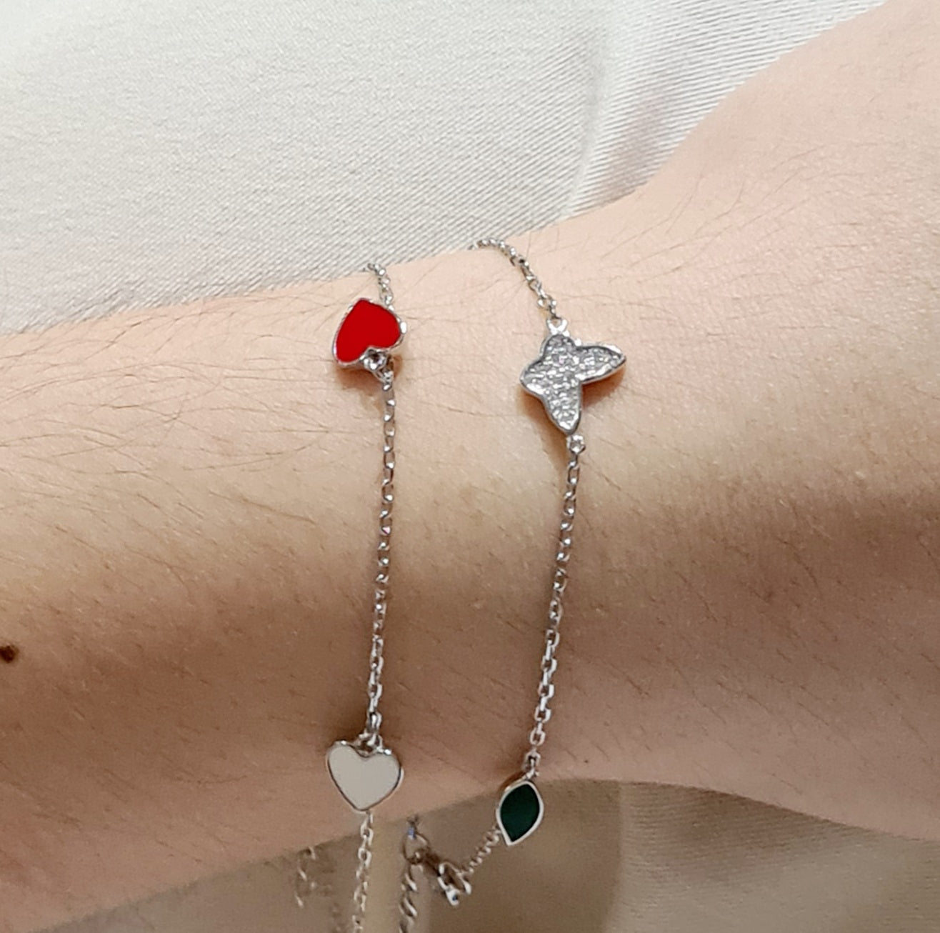 Lovely Butterfly and Heart shape Bracelet