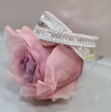 Stunning Baguette Criss Cross Ring