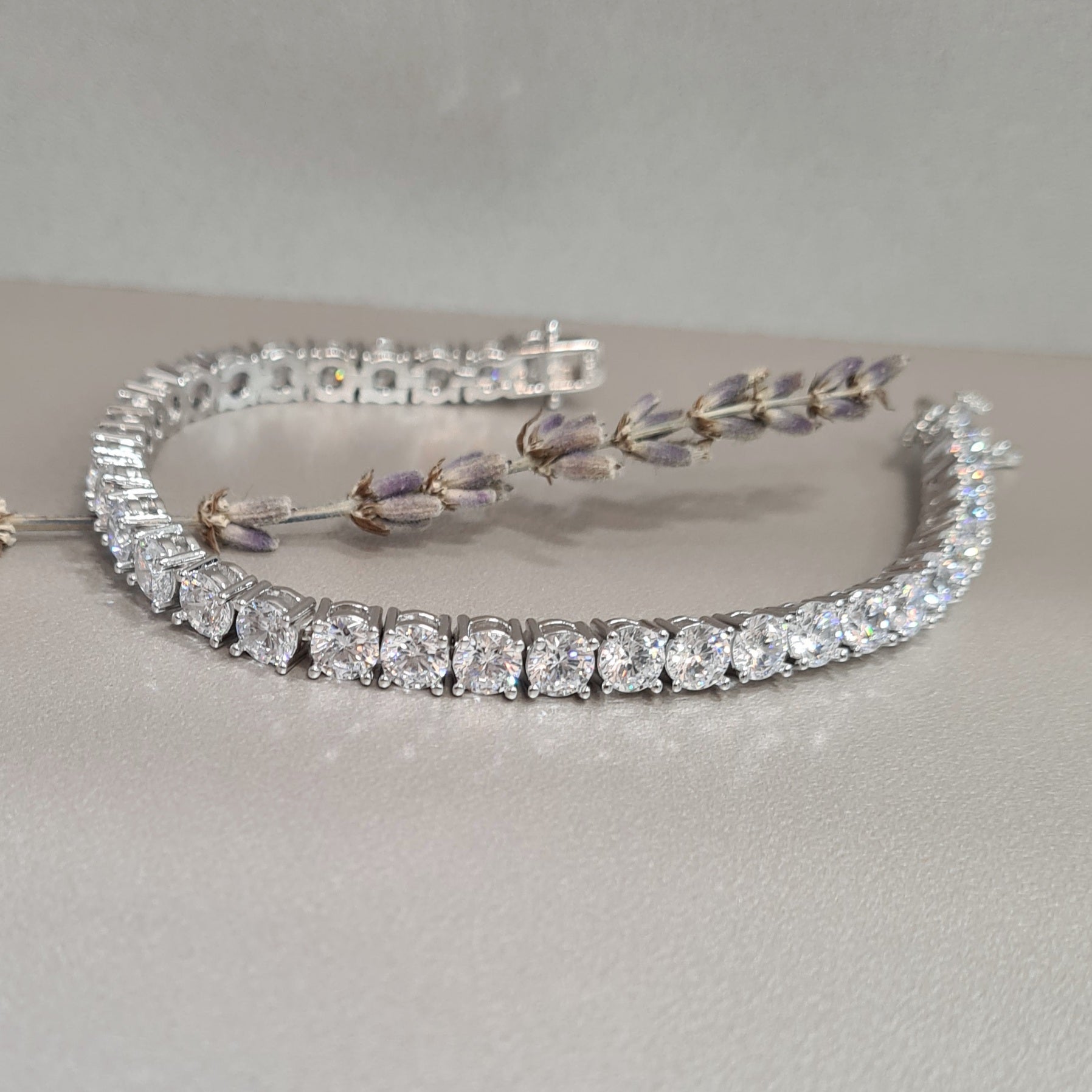 Stunning Simulated Diamond Tennis Bracelet