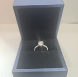 1.06 carats Micro Pave Engagement Ring