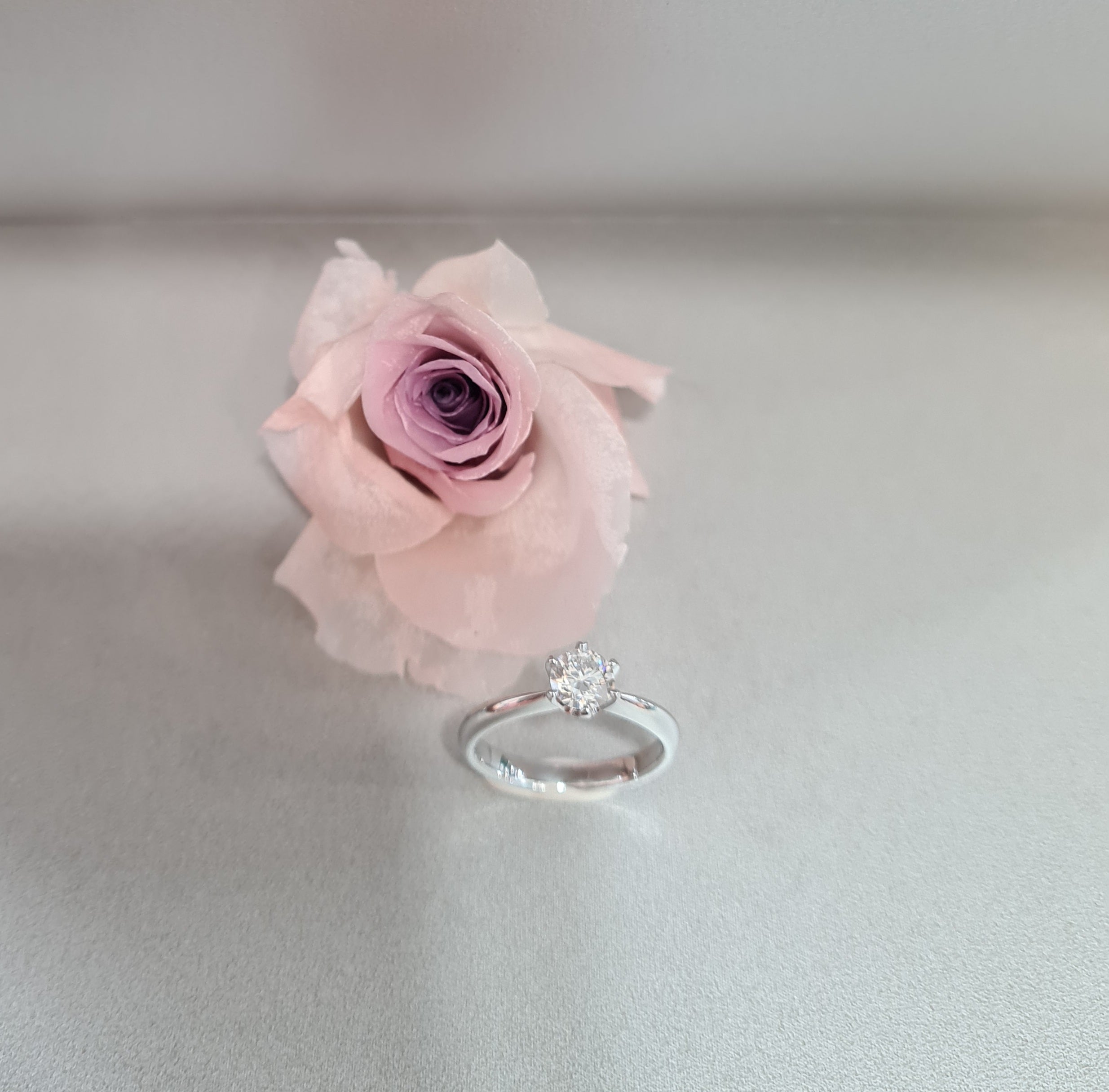 0.55 carats Lab grown Diamond Platinum Engagement Ring