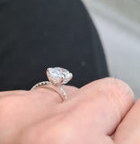 Oval Halo Engagement Ring