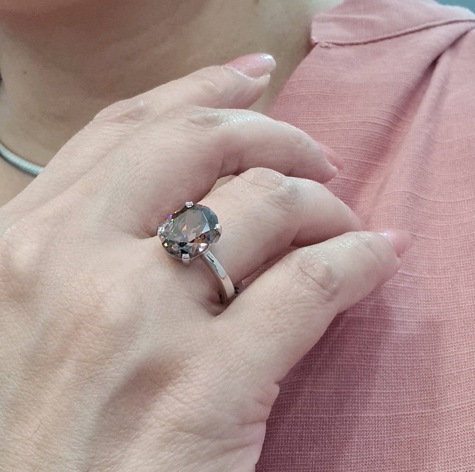 Rose Pink Tourmaline Ring