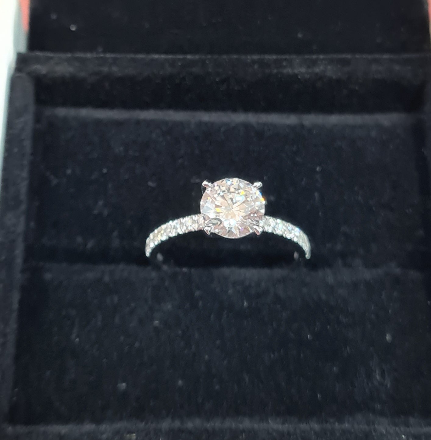 Micro Pave Engagement Diamond Ring