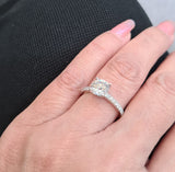 Micro Pave Engagement Diamond Ring