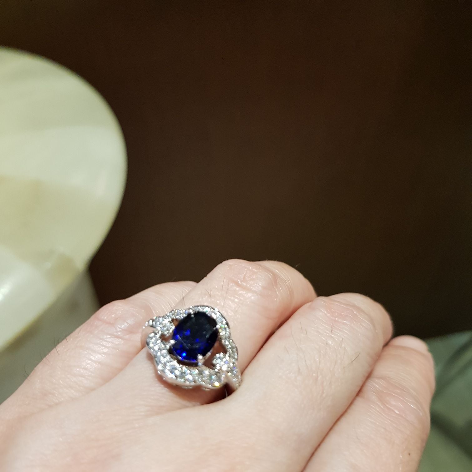 Halo Sapphire Ring 