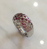 Diagonal Ruby Ring