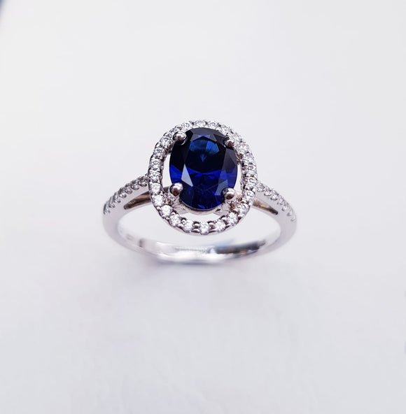 Halo Sapphire Ring