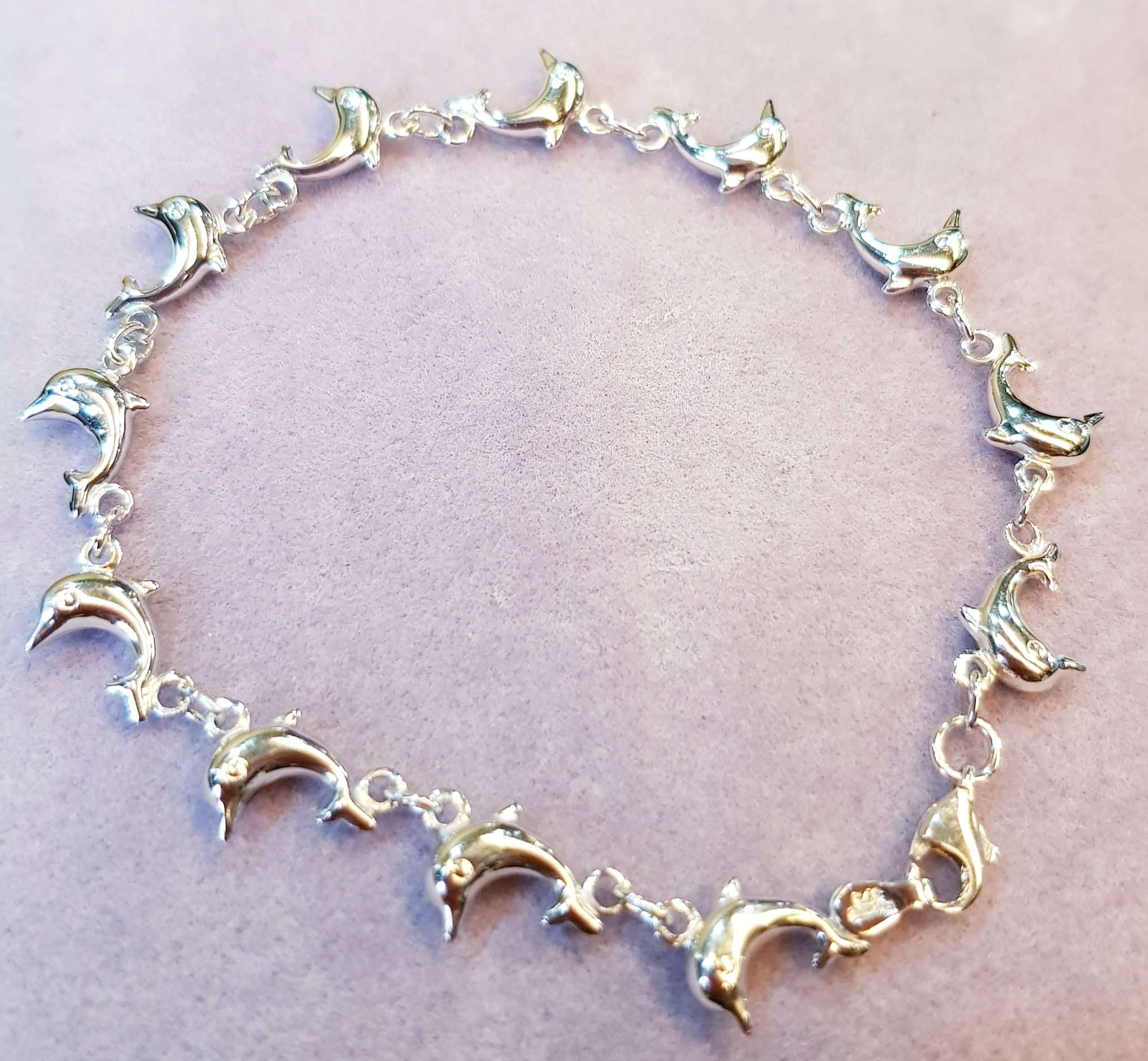 White Gold Dolphin Bracelet