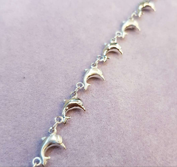 Whitegold Dolphin Bracelet