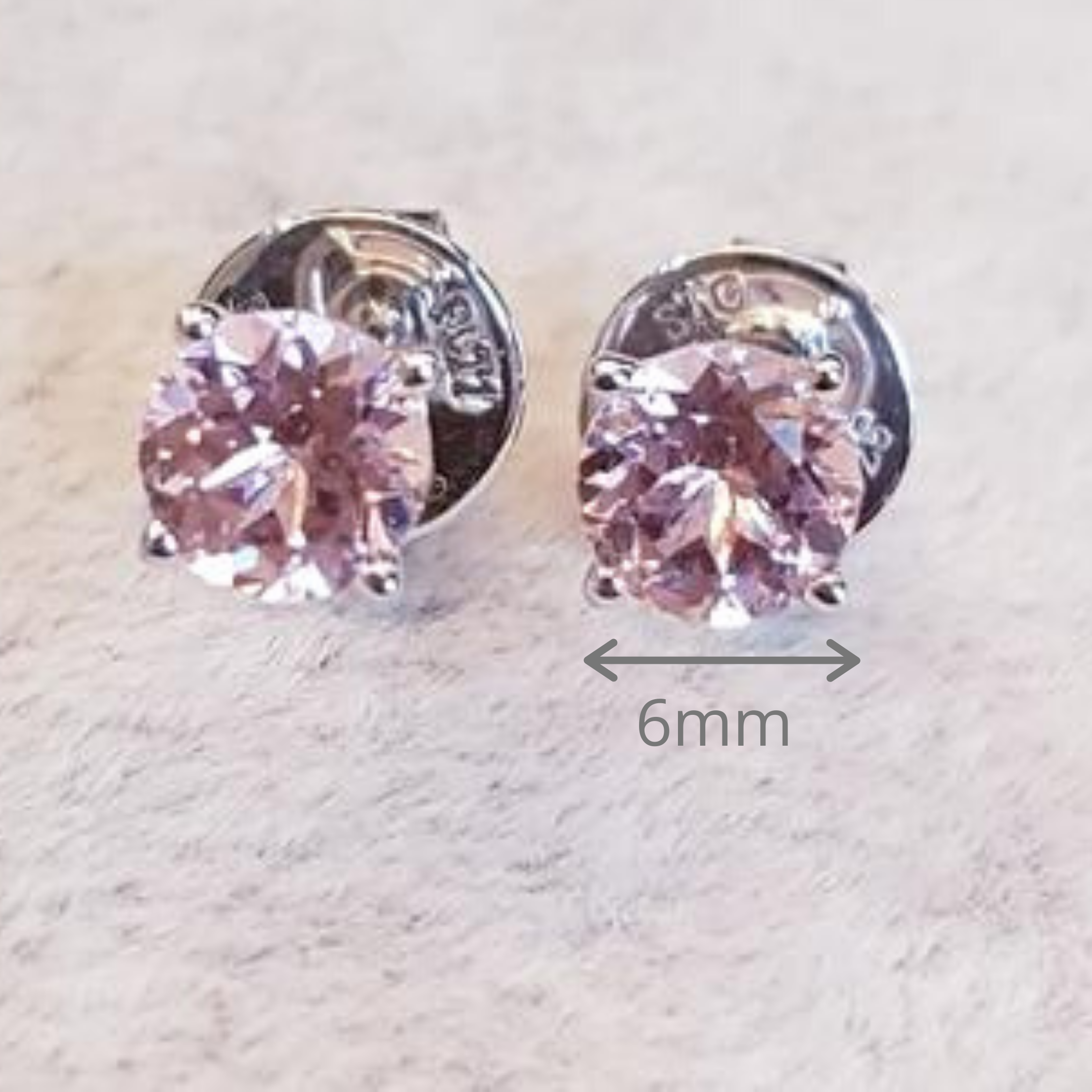 Solitaire Morganite Earrings