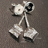 0.40 carat Diamond Simulants Princess cut Solitaire Earring