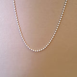 Beads Whitegold Chain