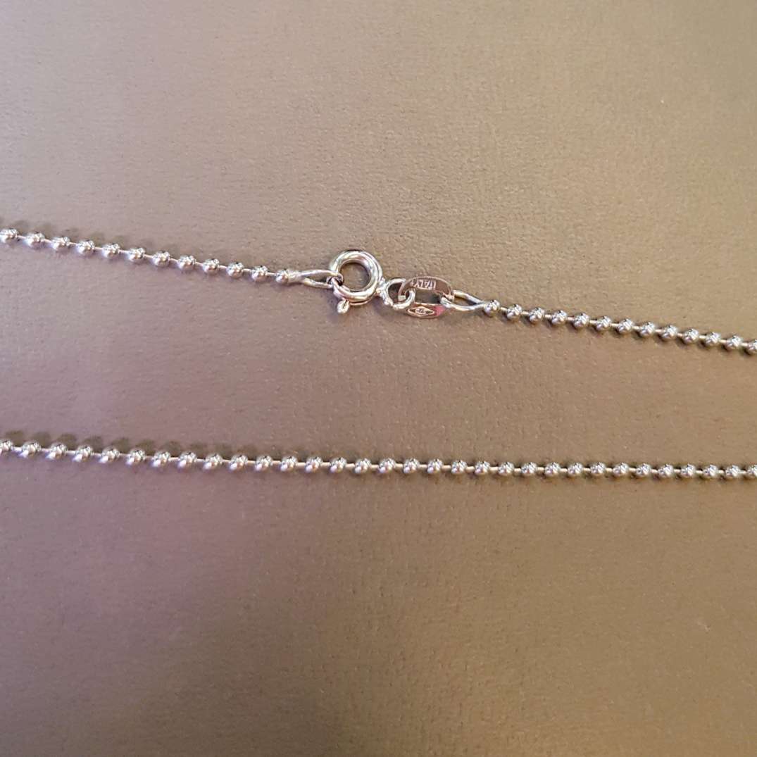 Beads Whitegold Chain