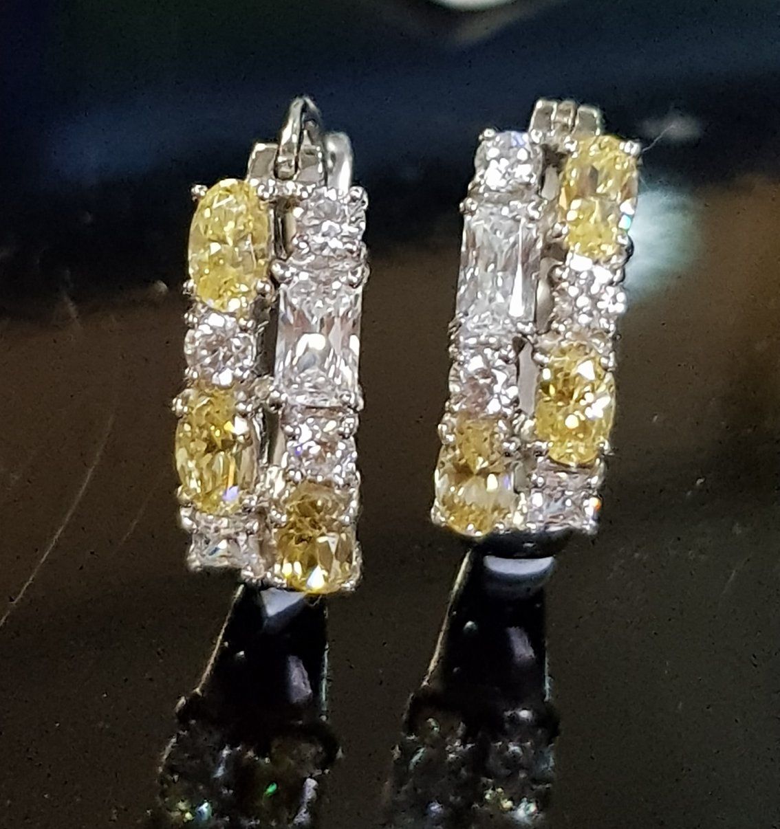 Stunning Canary Hoop Earrings