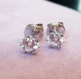 0.75 carats Solitaire Earrings